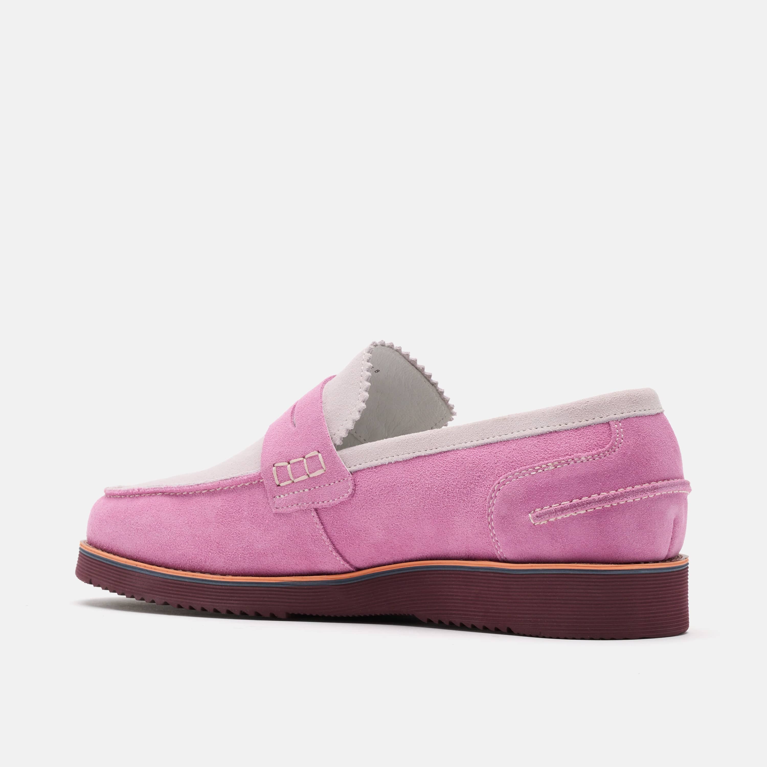 Abe Dusty Rose Suede Penny Loafers - Image 4