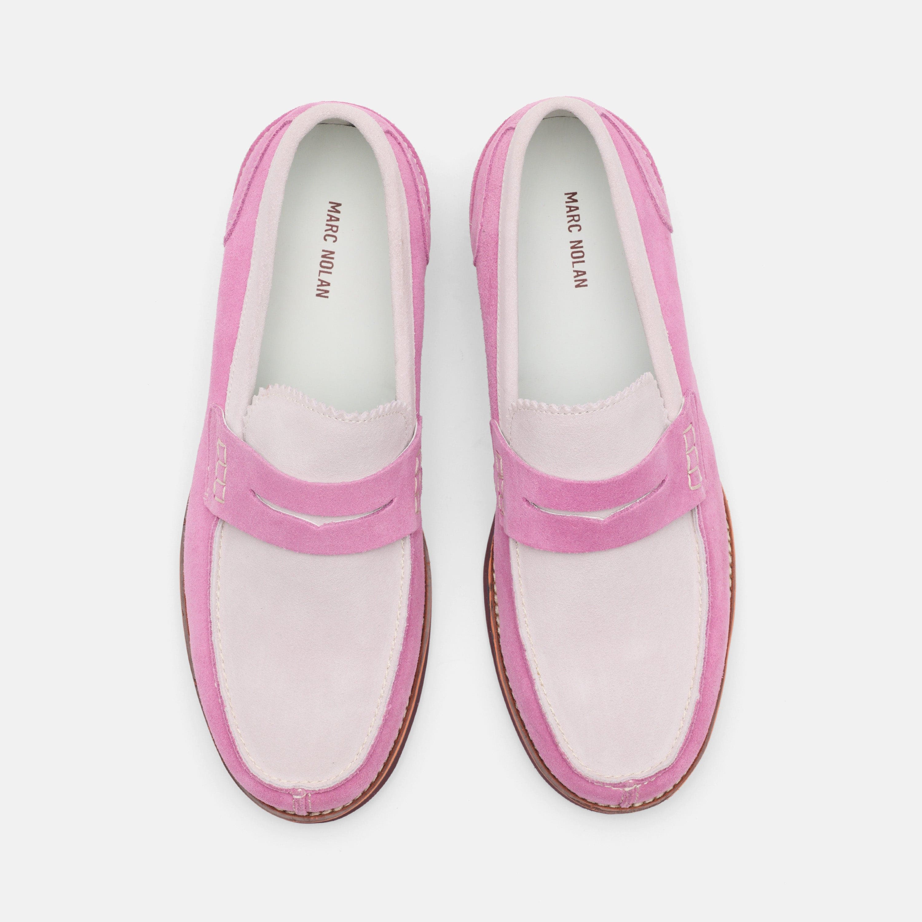 Abe Dusty Rose Suede Penny Loafers - Image 5