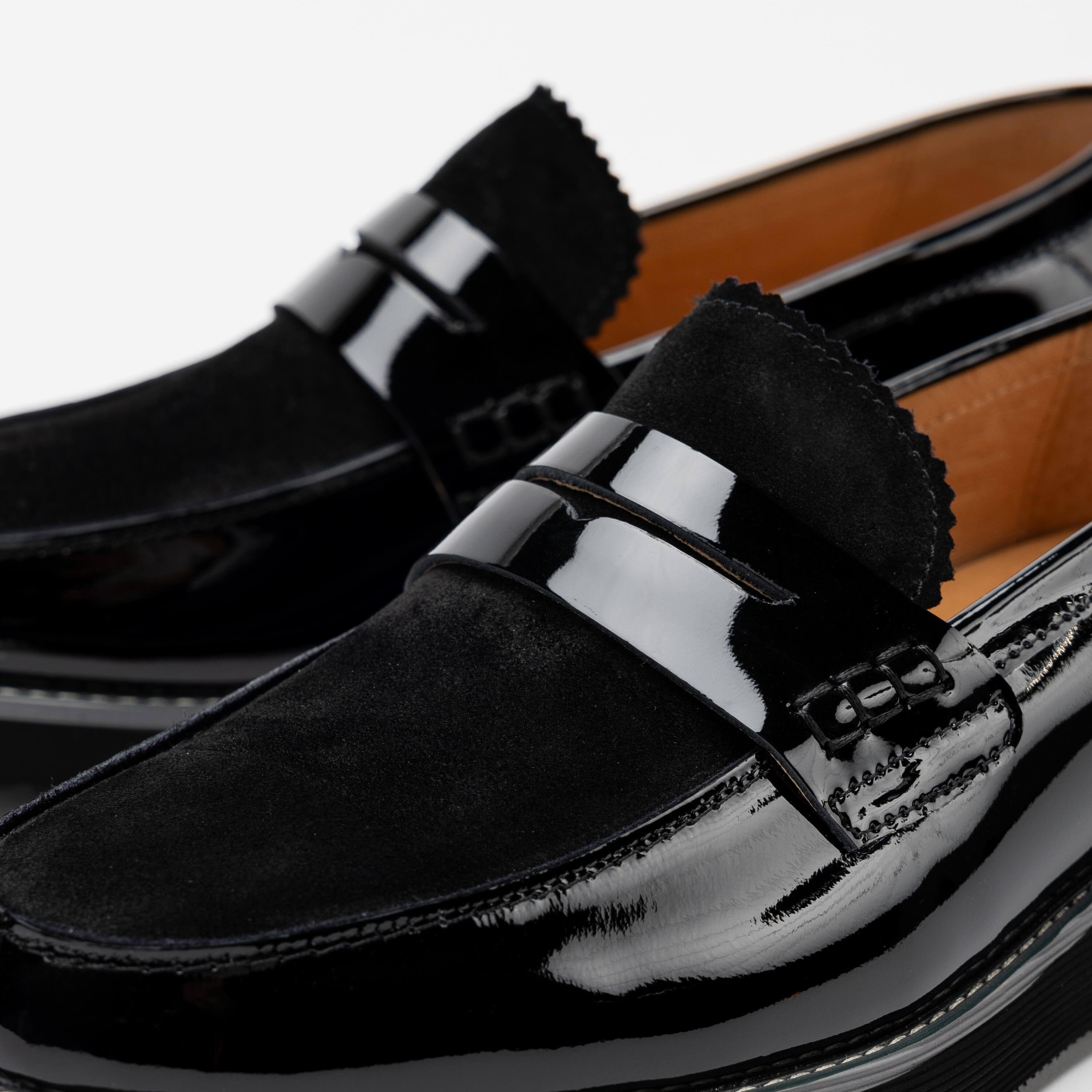 Abe Black Patent Leather Penny Loafers - Image 3