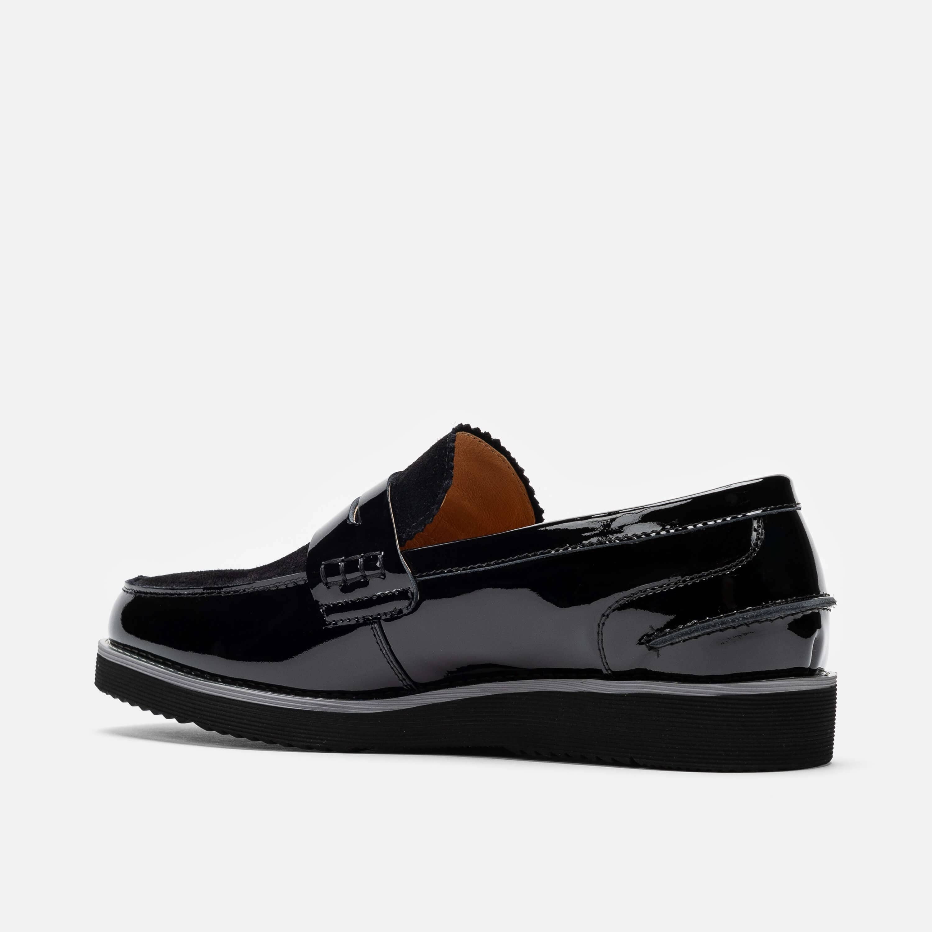 Abe Black Patent Leather Penny Loafers - Image 4