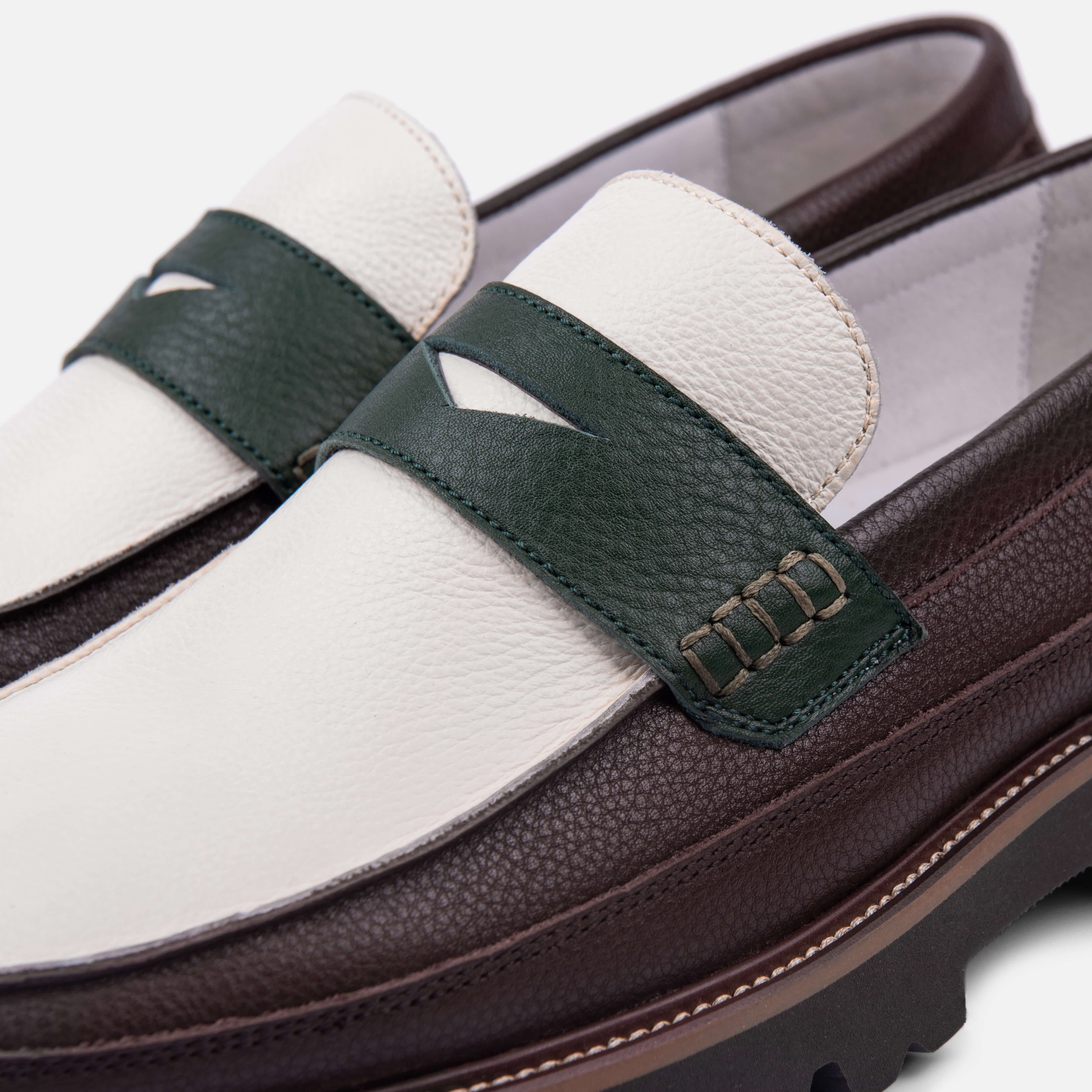 Adler Chocolate Leather Penny Loafers - Image 3