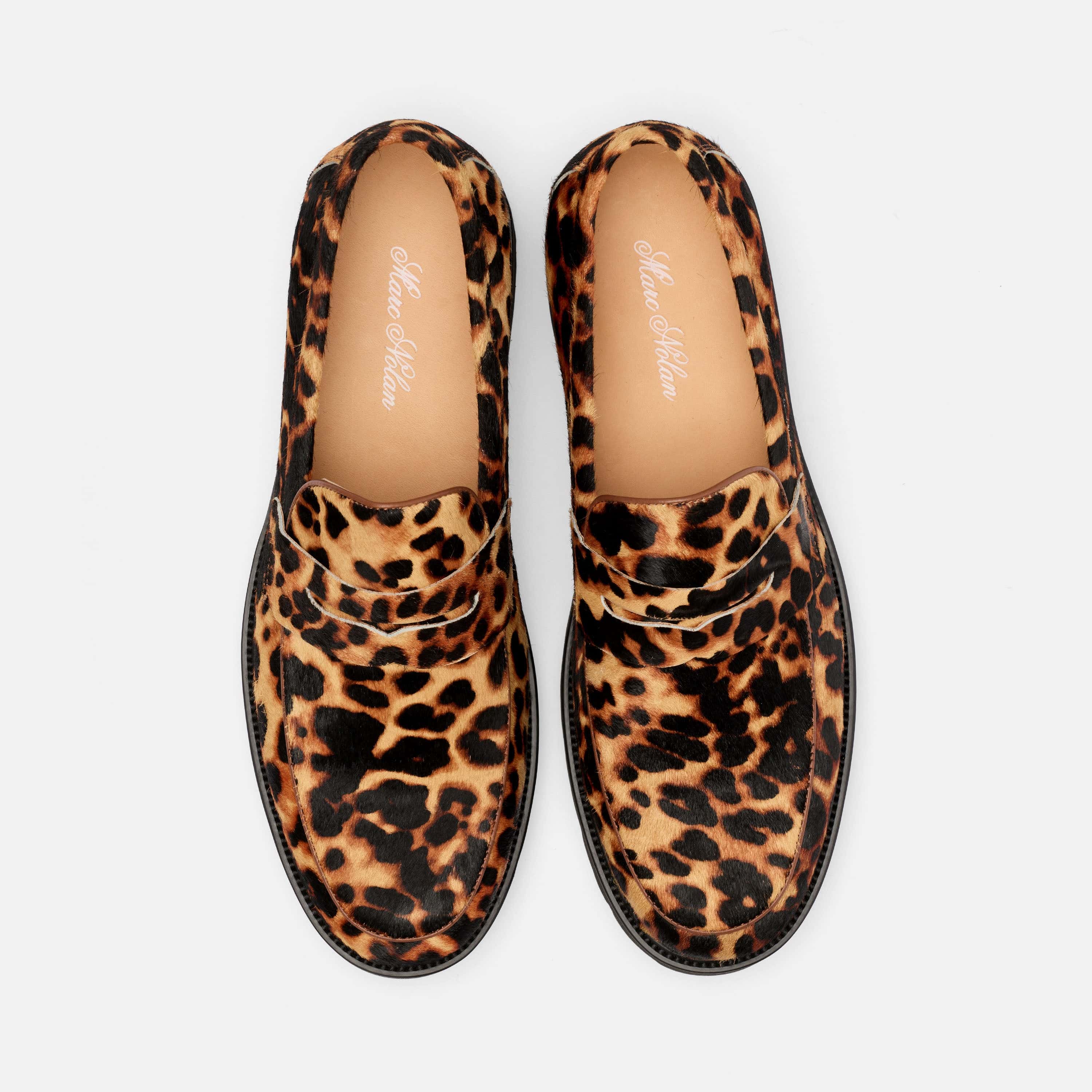 Adler Leopard Suede Lug Penny Loafers - Image 5