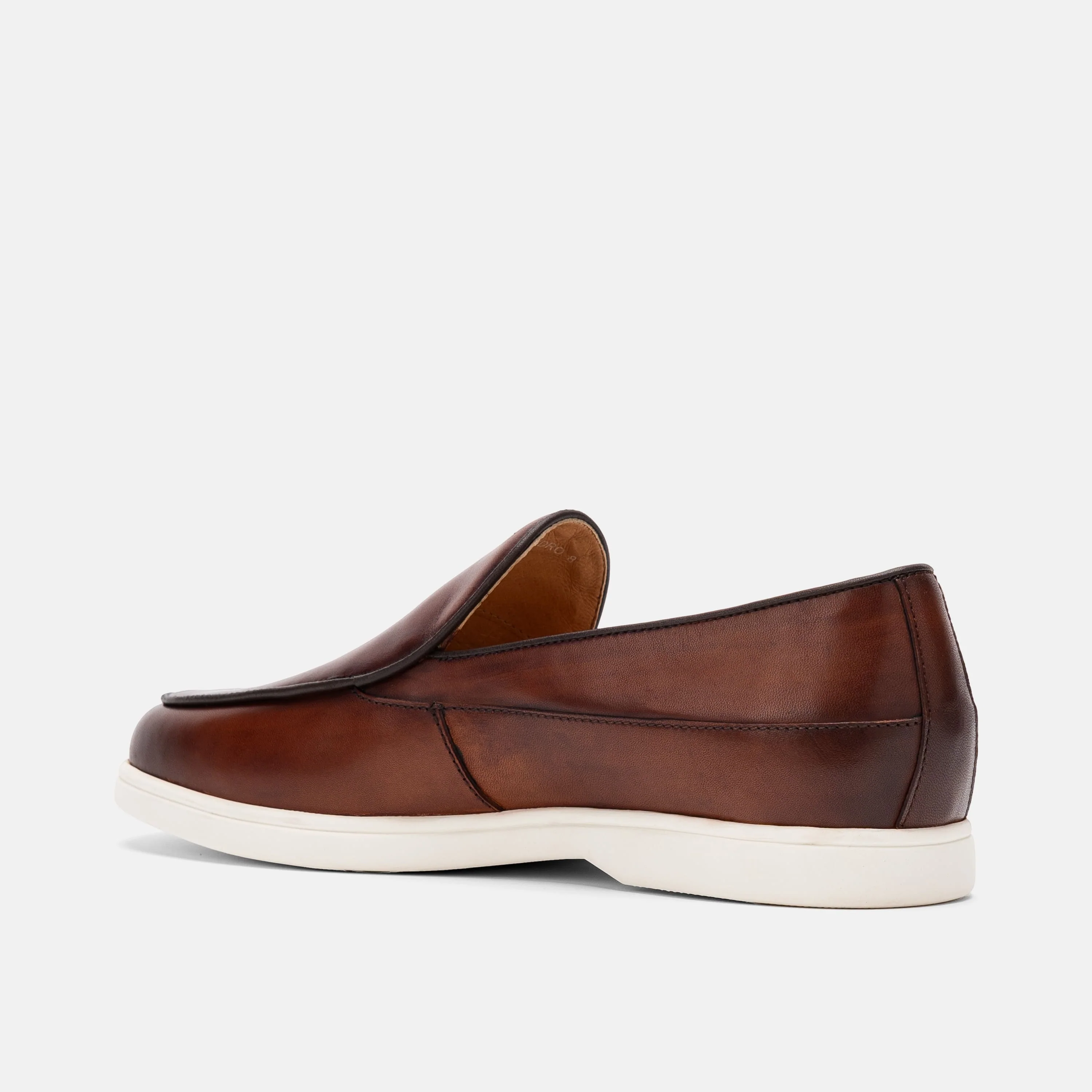 Alessandro Mahogany Leather Venetian Loafers - Image 4