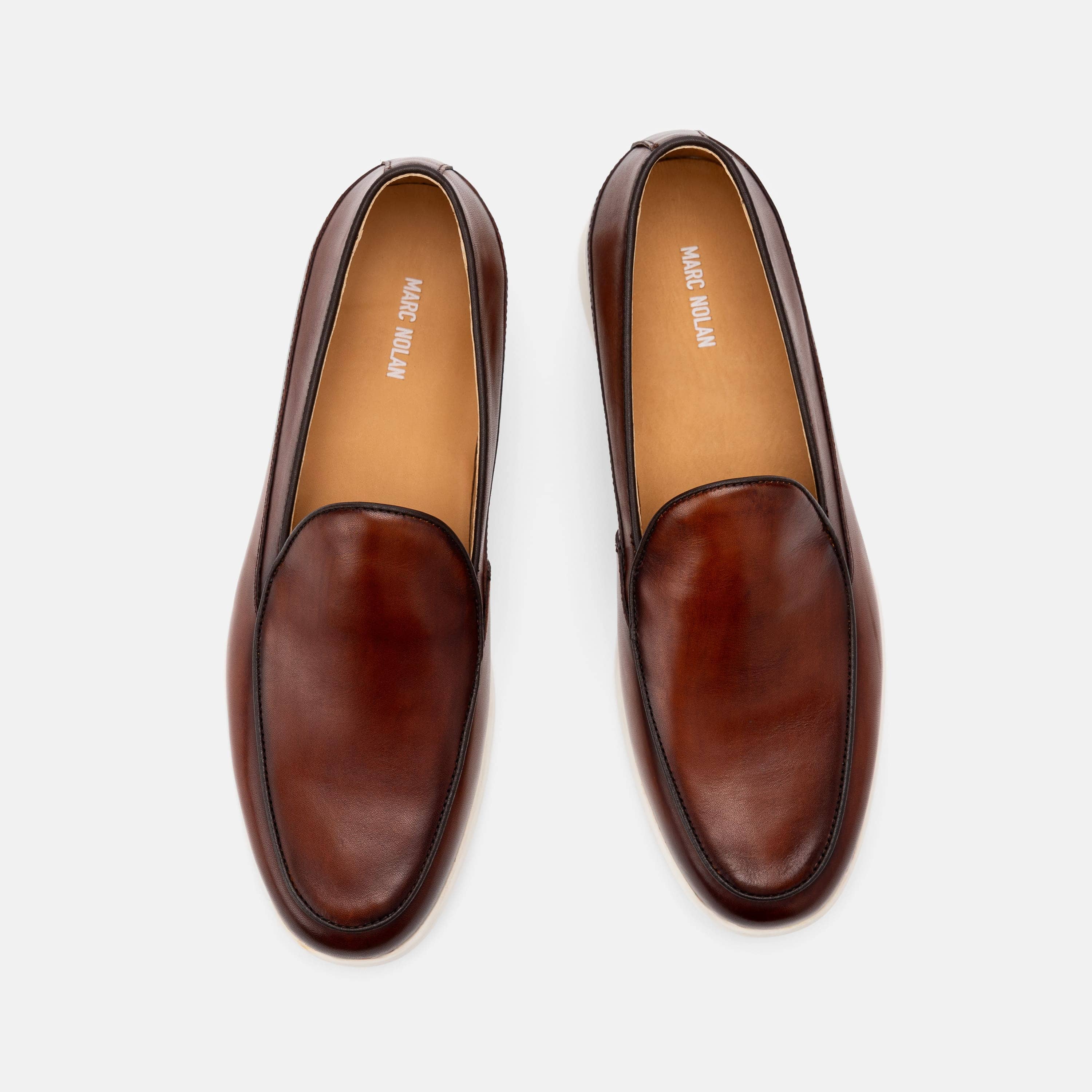 Alessandro Mahogany Leather Venetian Loafers - Image 5