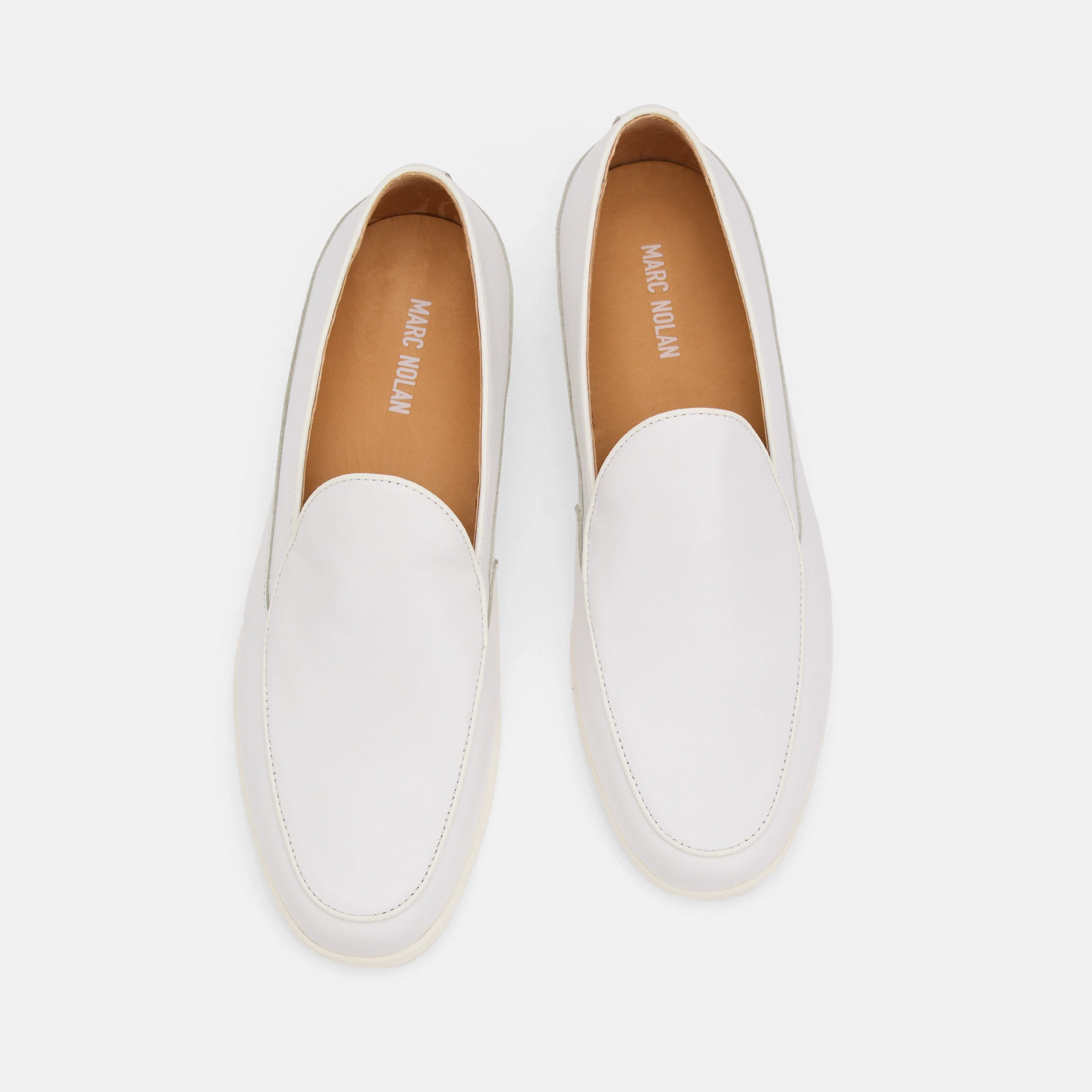 Alessandro White Leather Venetian Loafers - Image 5