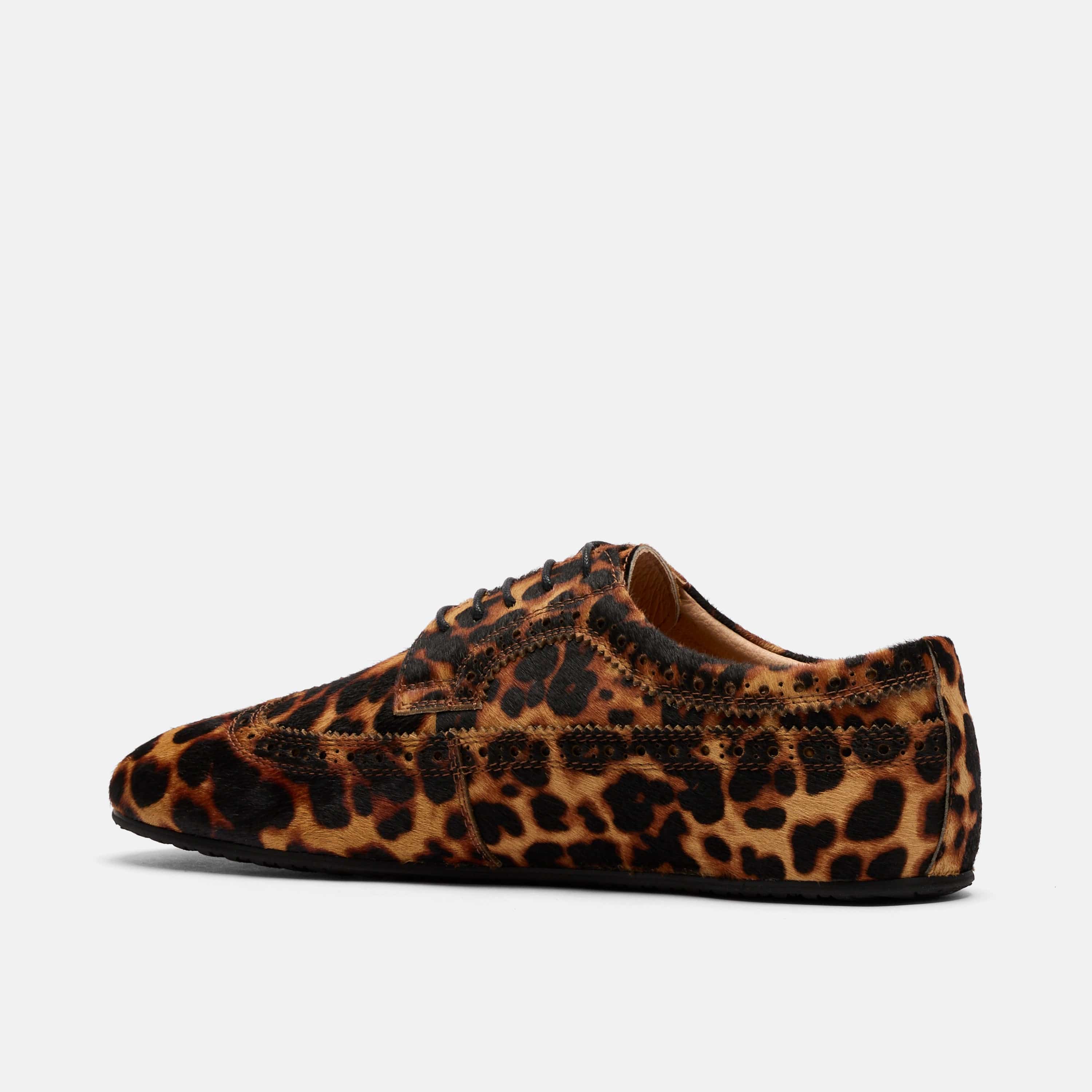 Alexander Leopard Suede Ballerina Longwing Sneakers - Image 4