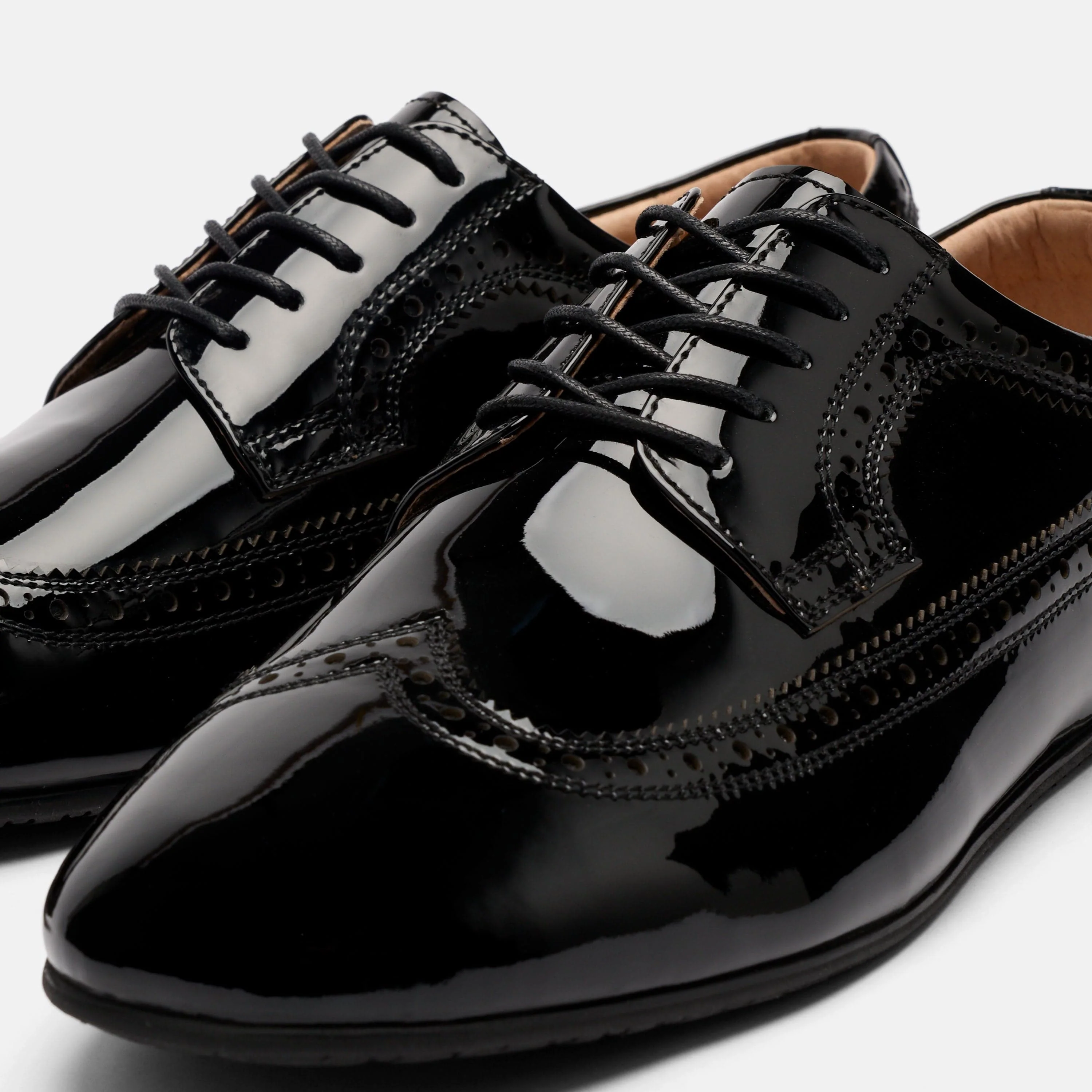 Alexander Black Patent Leather Ballerina Longwing Sneakers - Image 3