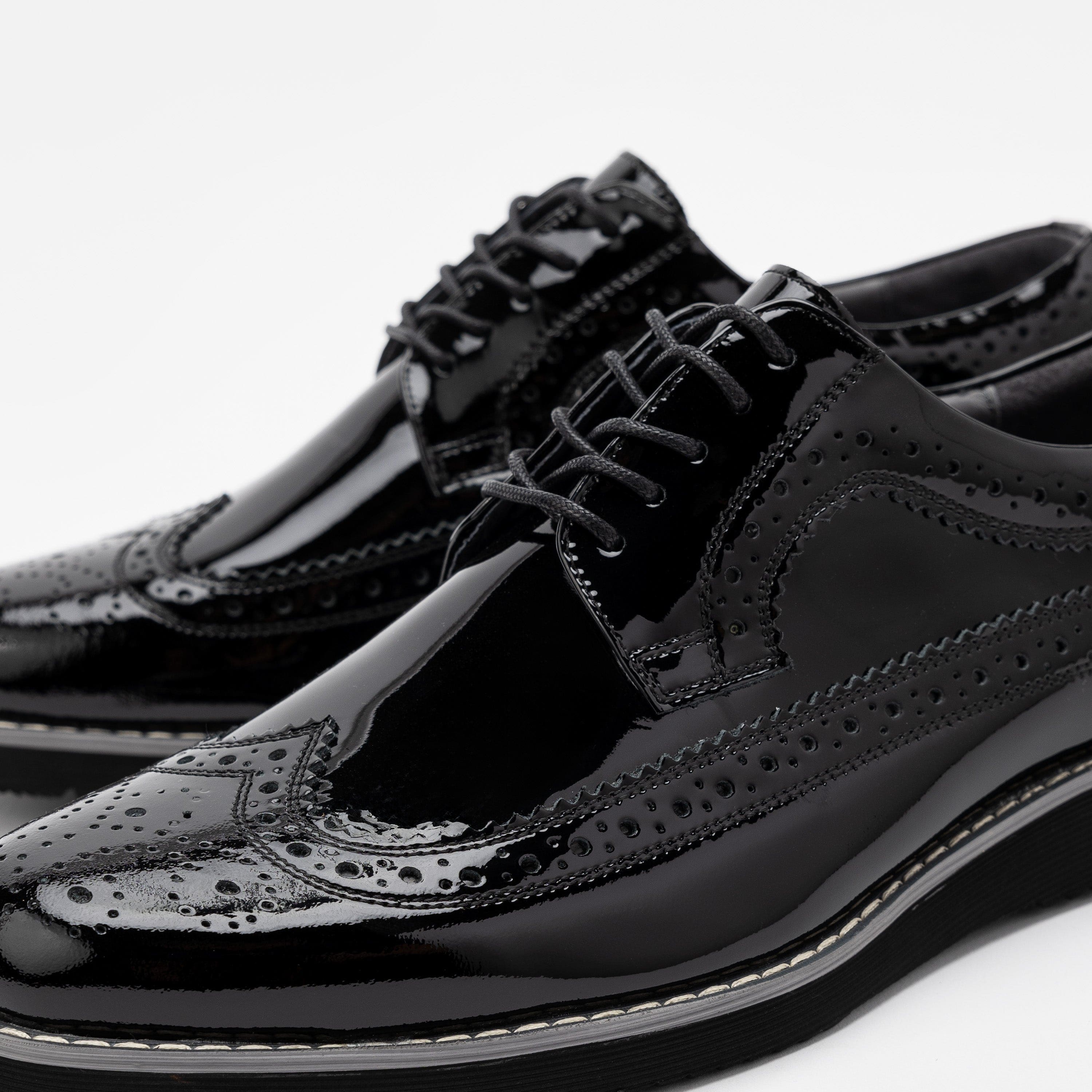 Alexander Black Patent Leather Longwing Sneakers - Image 3