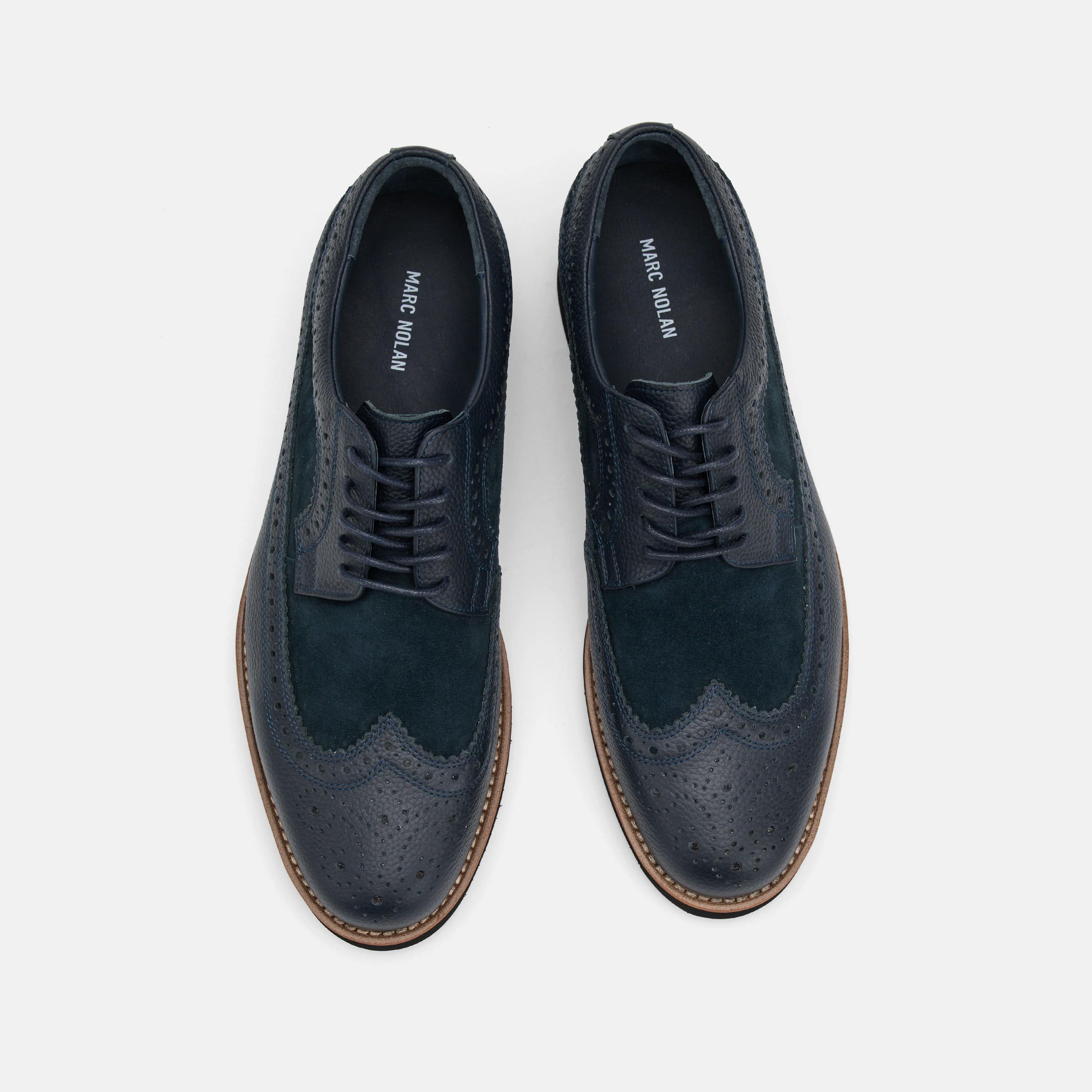 Alexander Navy Leather Longwing Sneakers - Image 5