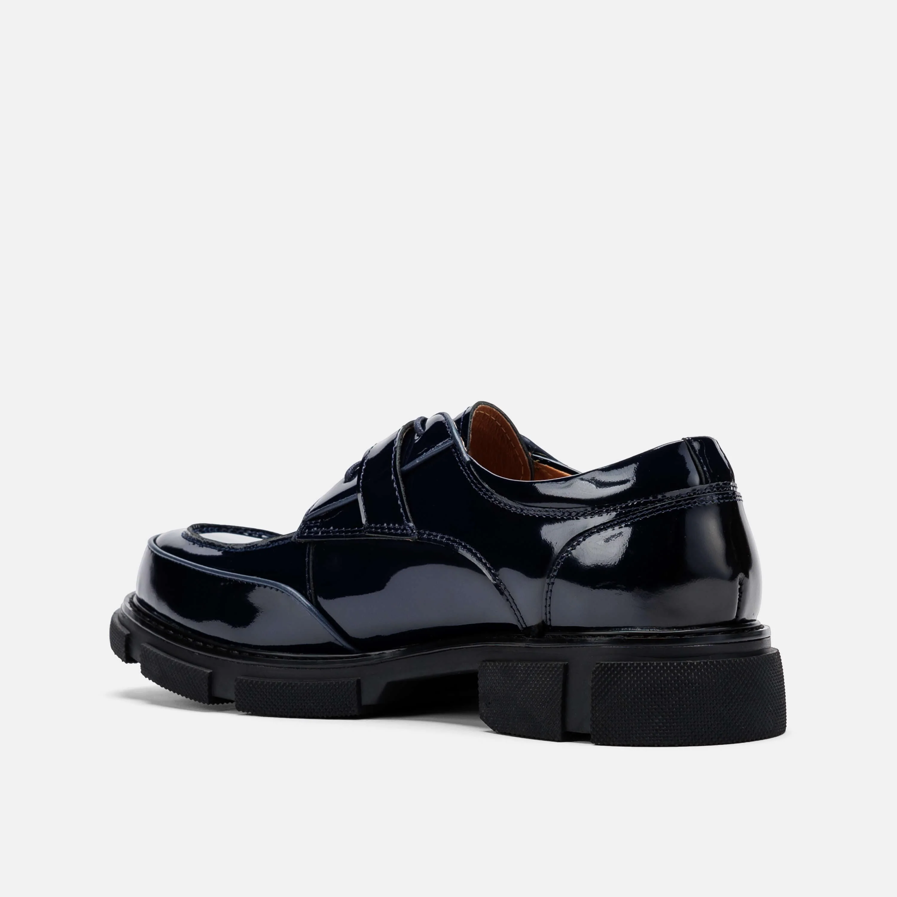 Atlas Navy Patent Leather Derbys - Image 4