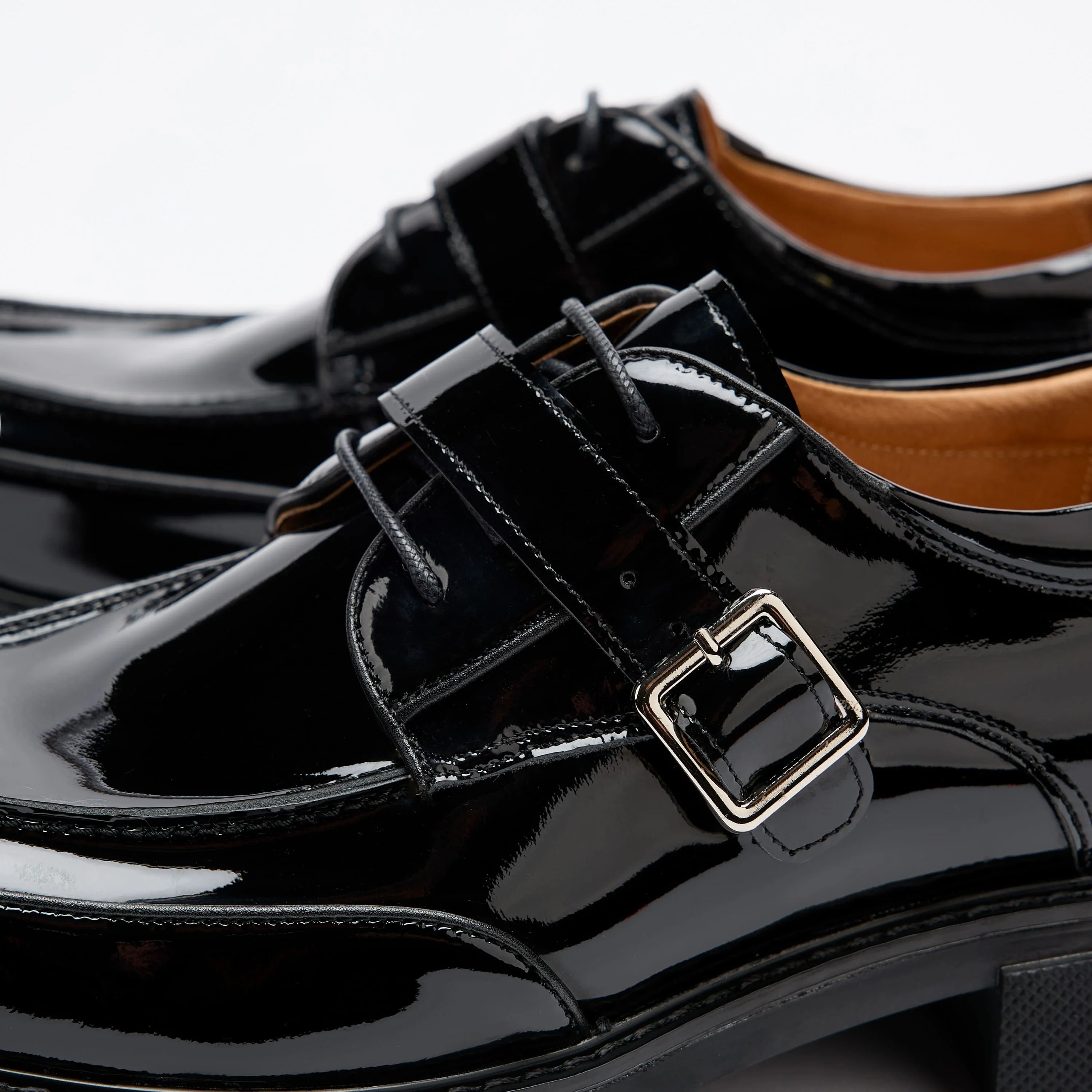Atlas Black Patent Leather Derbys - Image 3