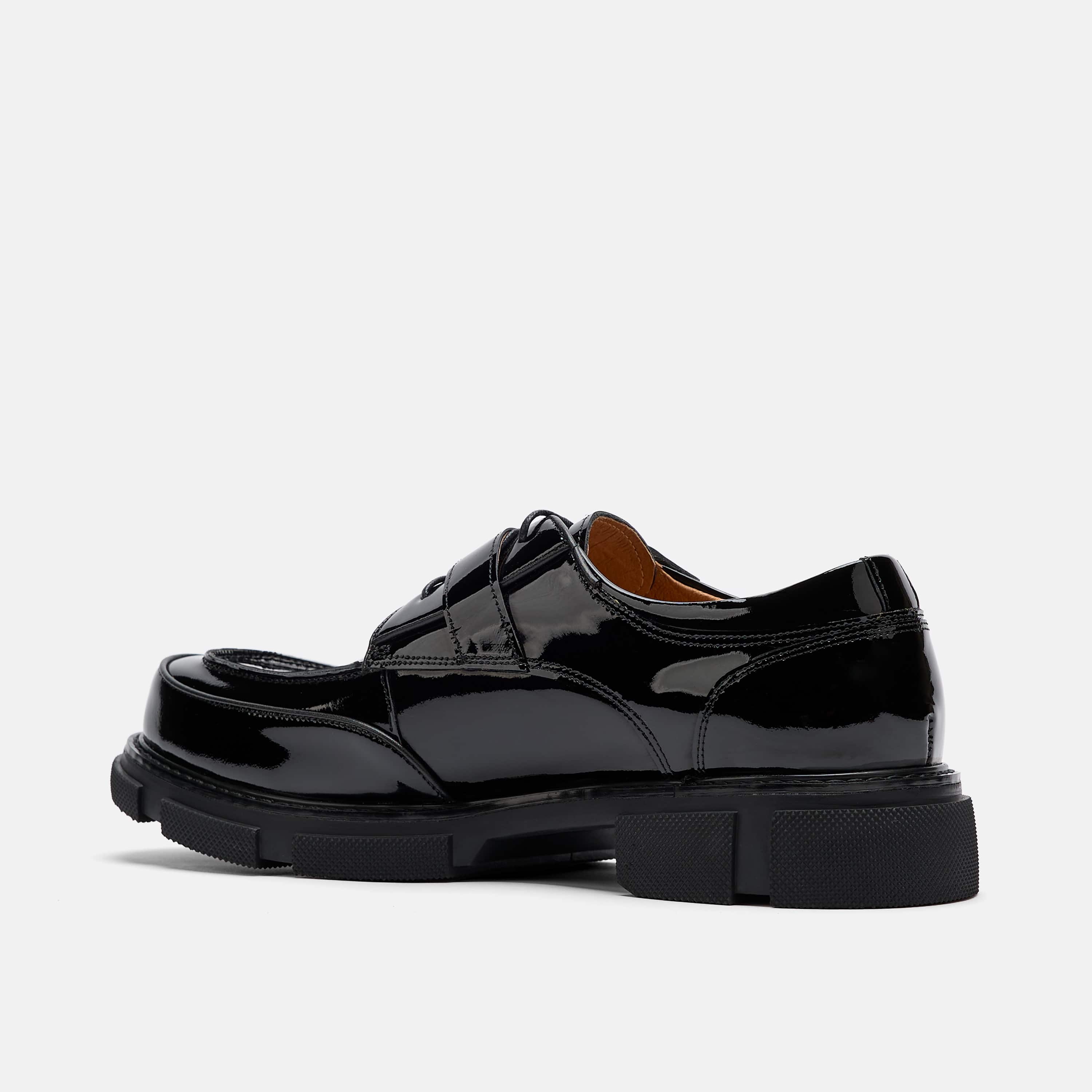 Atlas Black Patent Leather Derbys - Image 4