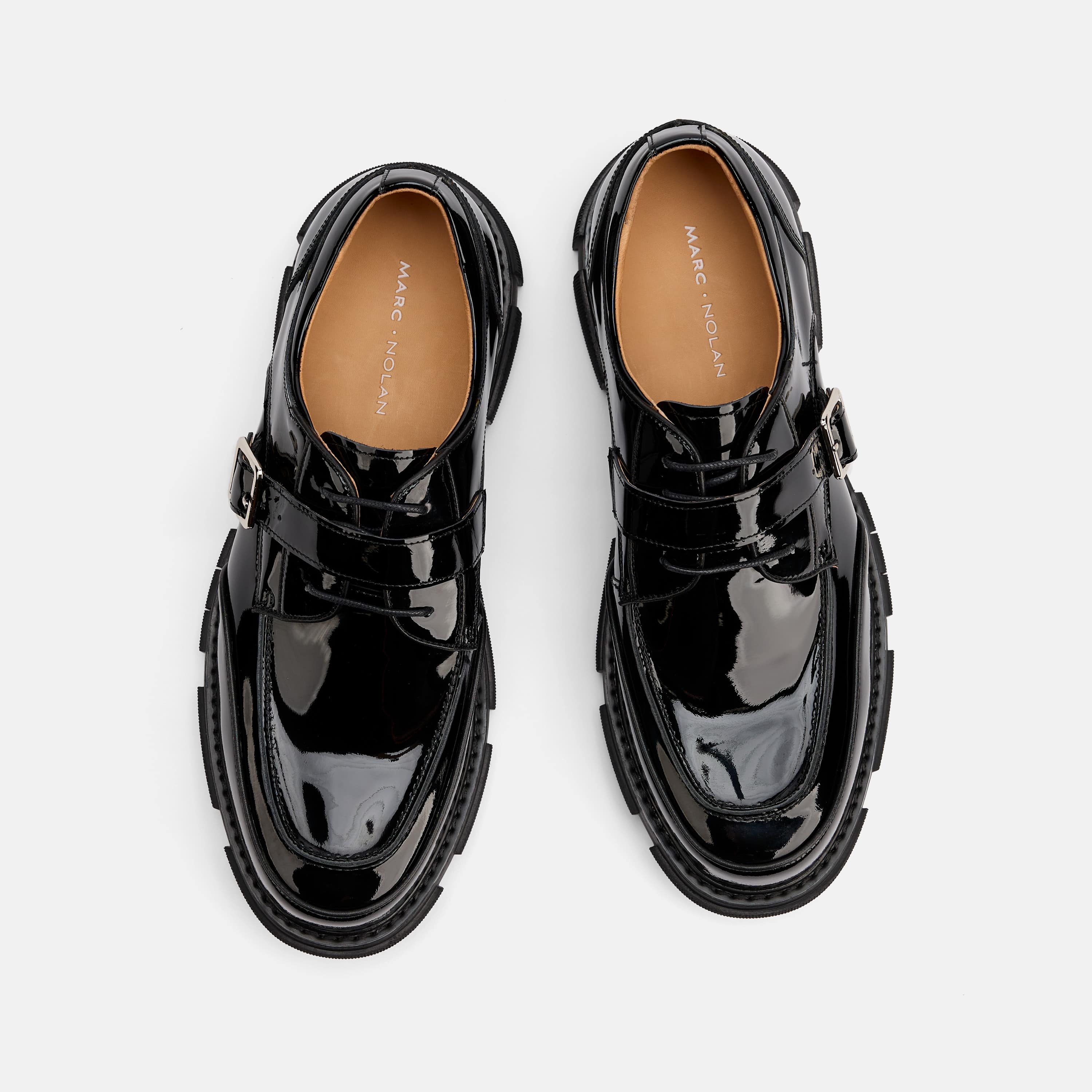Atlas Black Patent Leather Derbys - Image 5