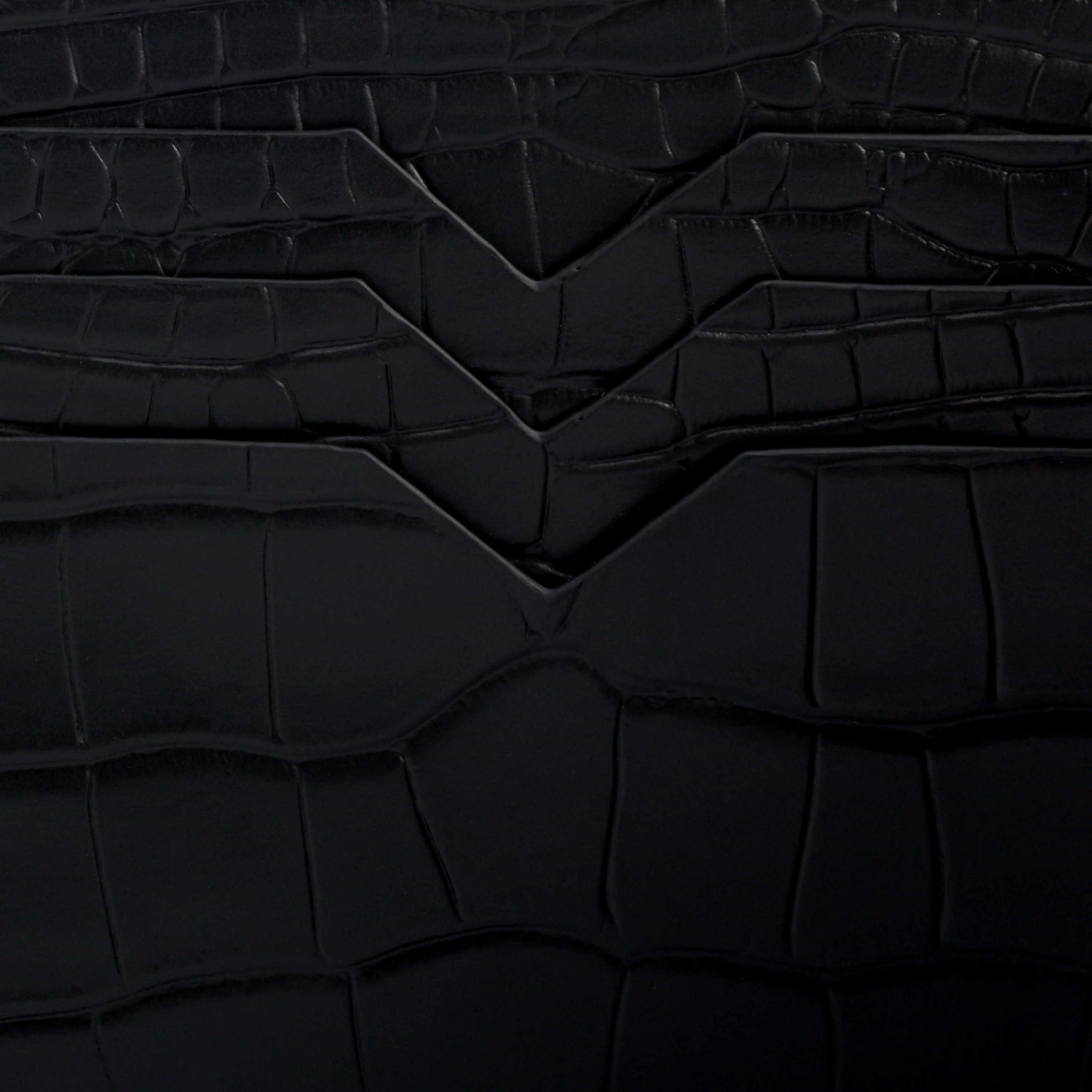 Marc Nolan Leather Bi-Fold Wallet - Black Crocskin - Image 5