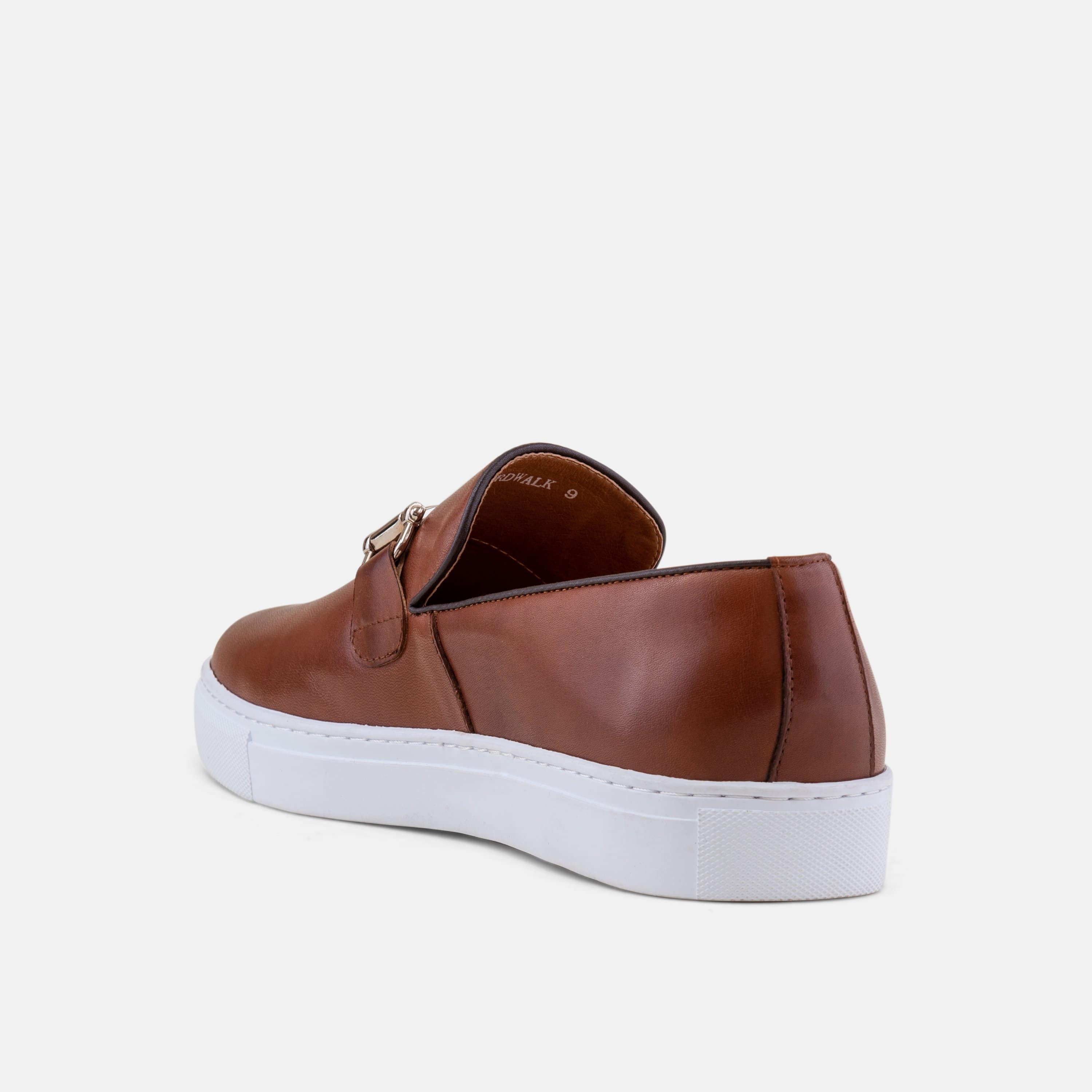 Boardwalk Mahogany Leather Horse-Bit Sneakers - Image 6