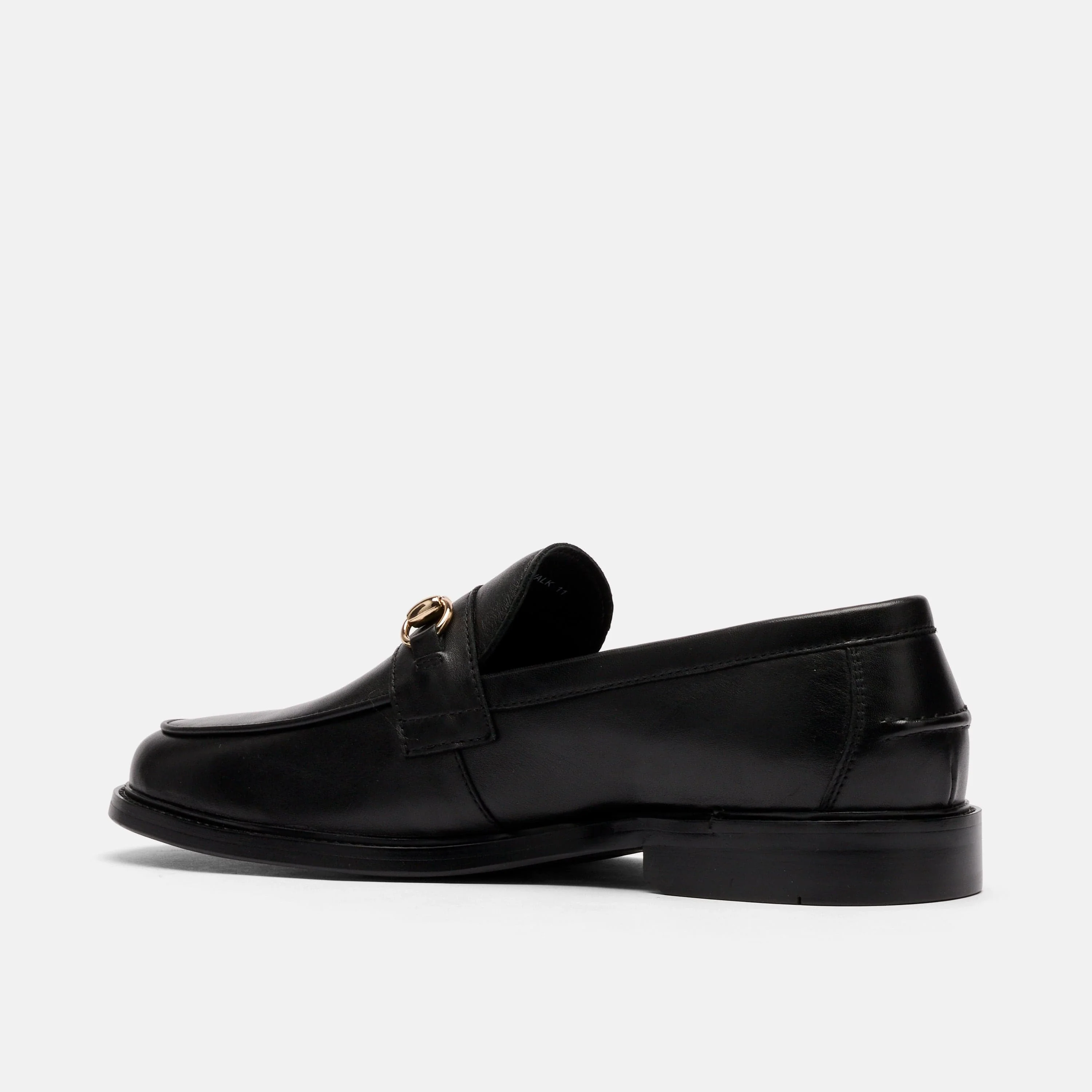 Boardwalk Black Calf Leather Horse-Bit Loafers - Image 4