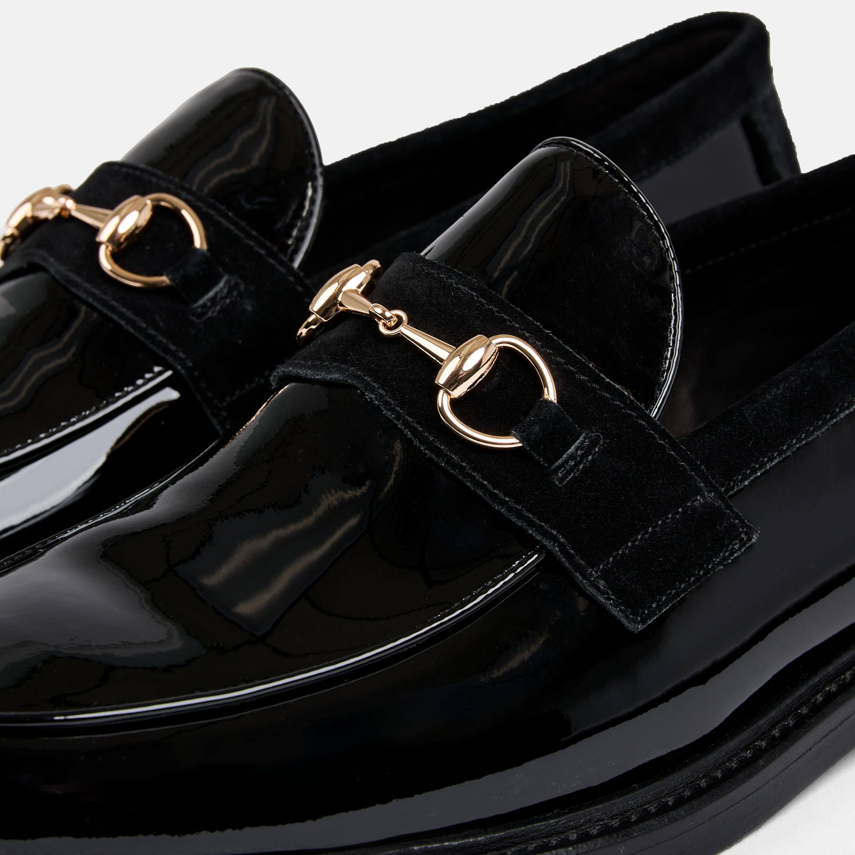 Boardwalk Black Patent Leather Horse-Bit Loafers - Image 3