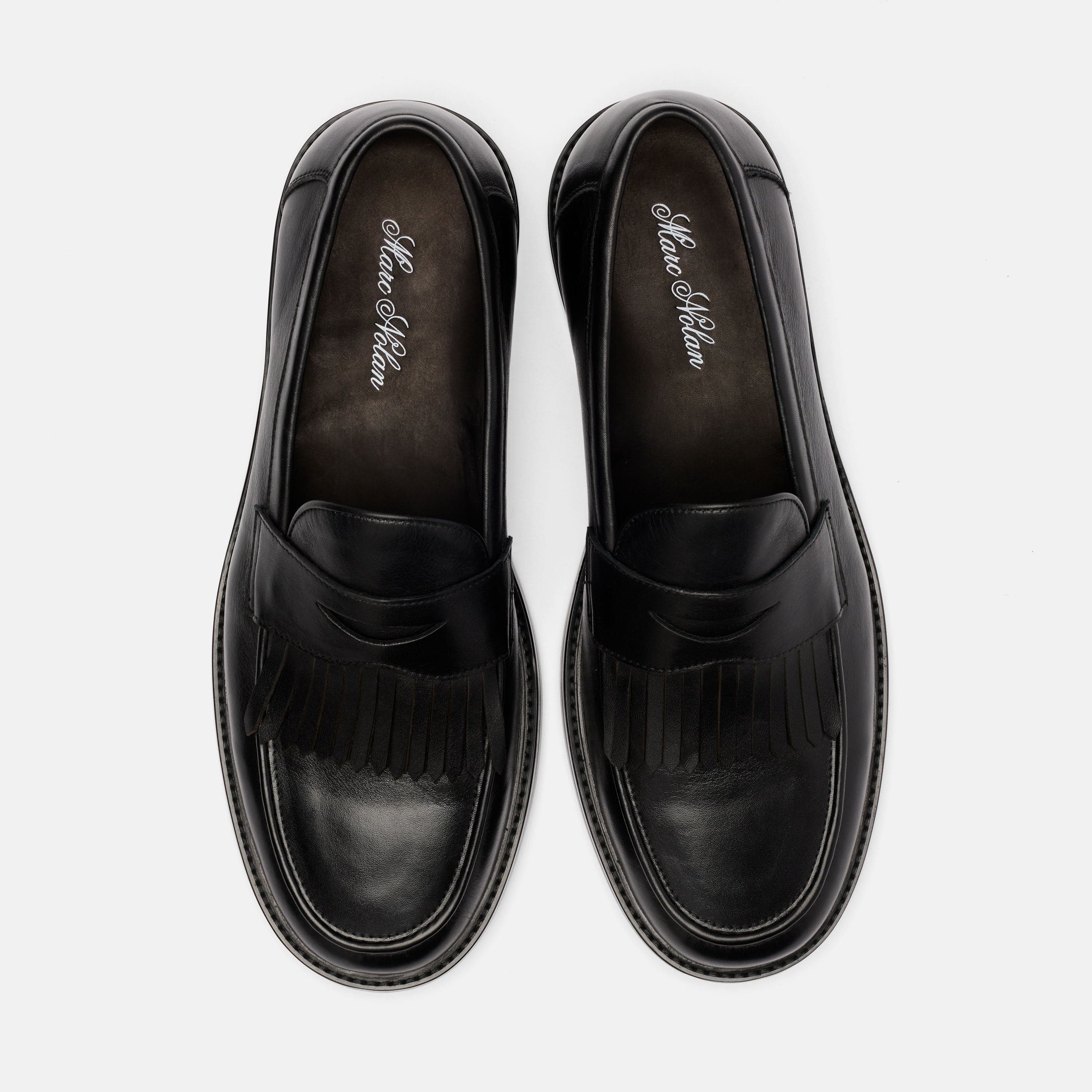 Clint Black Calf Leather Kiltie Loafers - Image 5