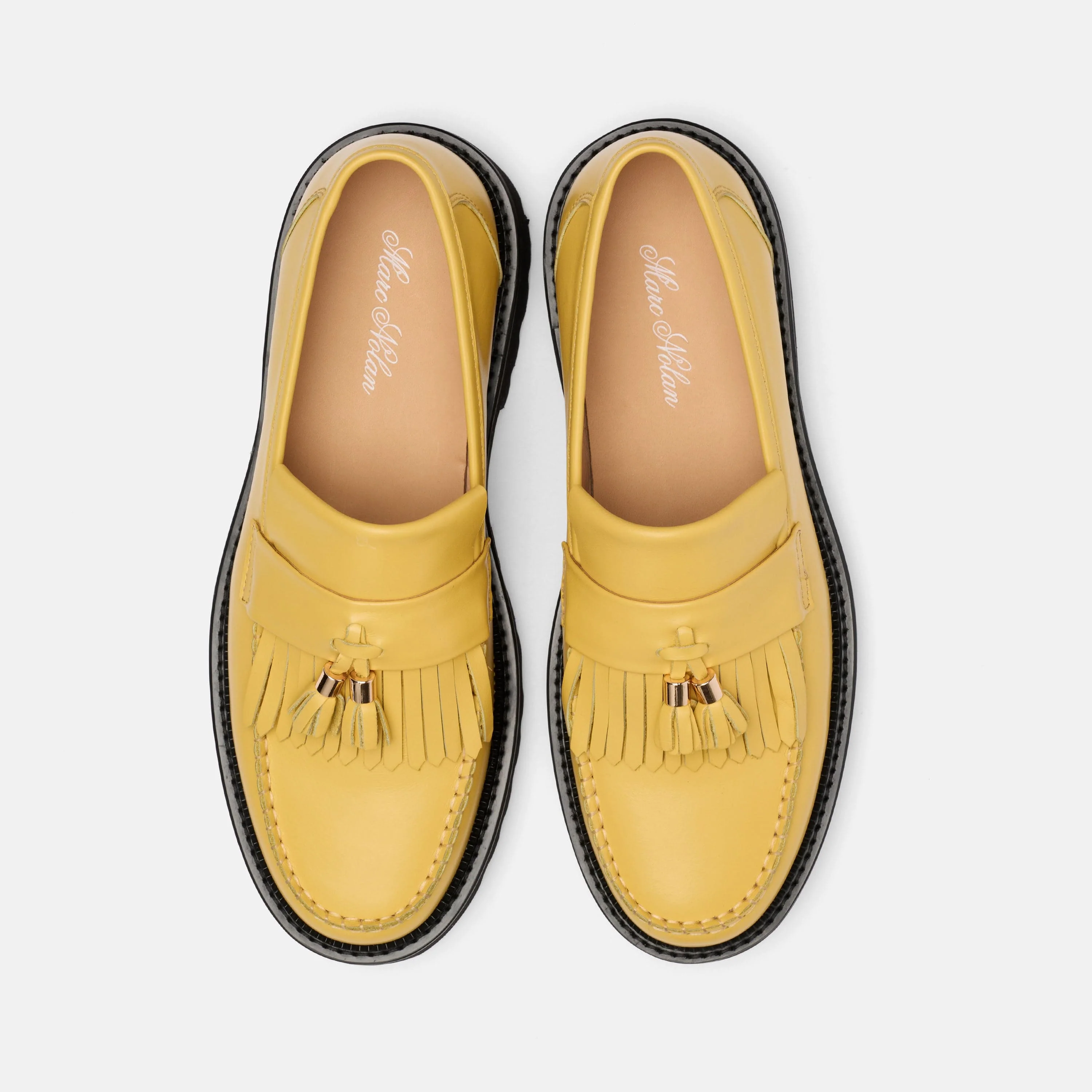 Journey Yellow Leather Lug Tassel Loafer - Image 5
