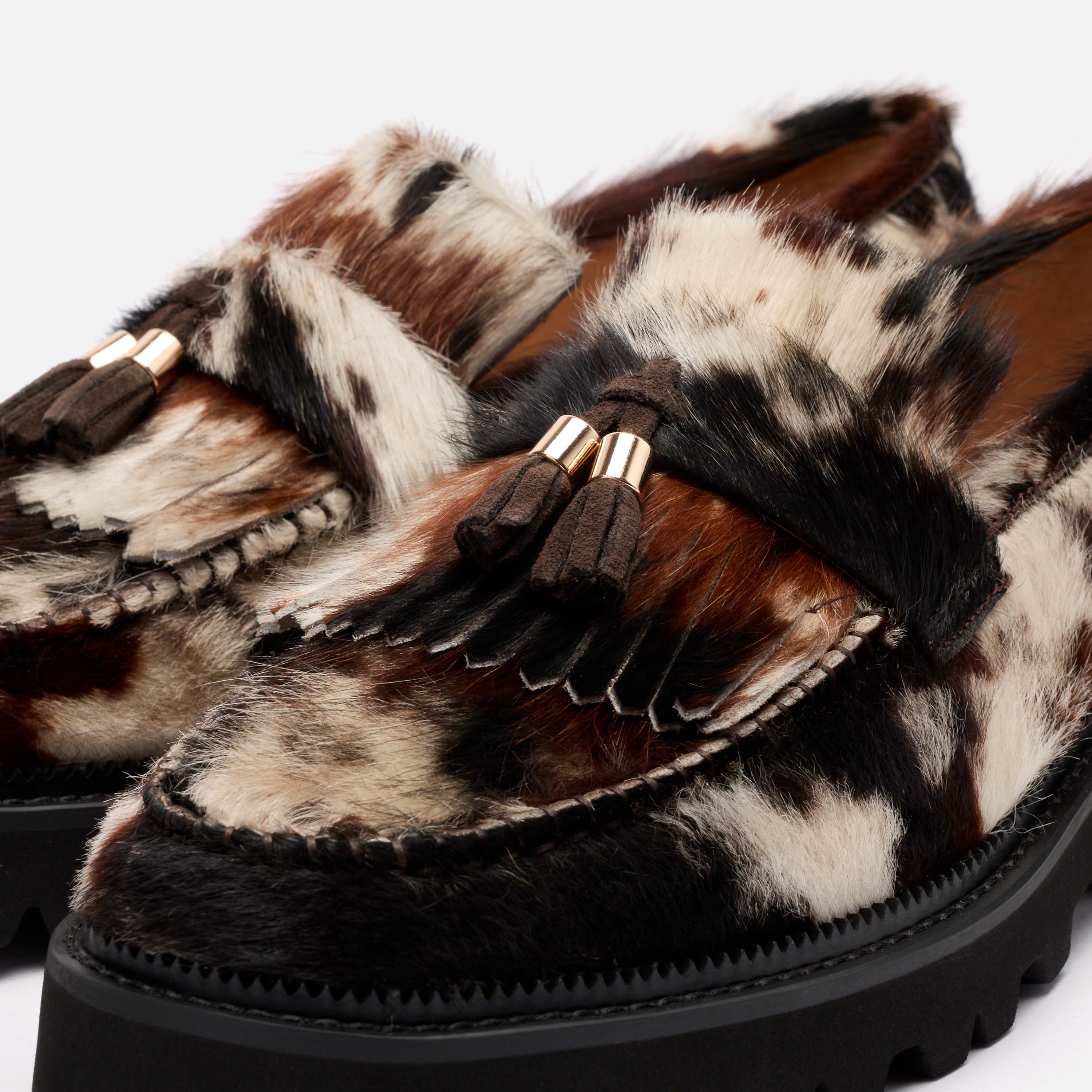 Journey Dark Horse Pony Hair Lug Tassel Loafer - Image 3