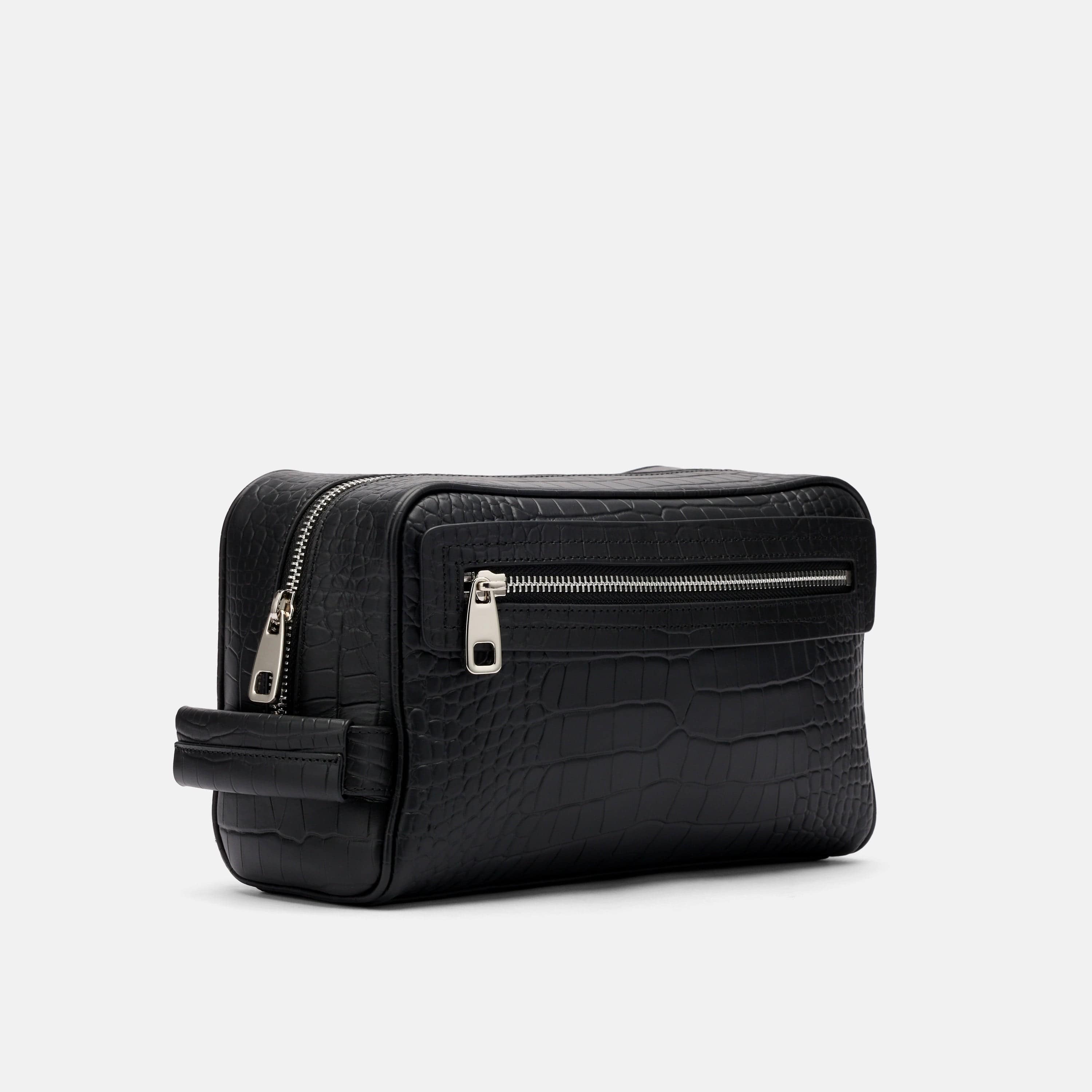 Marc Nolan Dopp Kit - Black Crocskin - Image 3