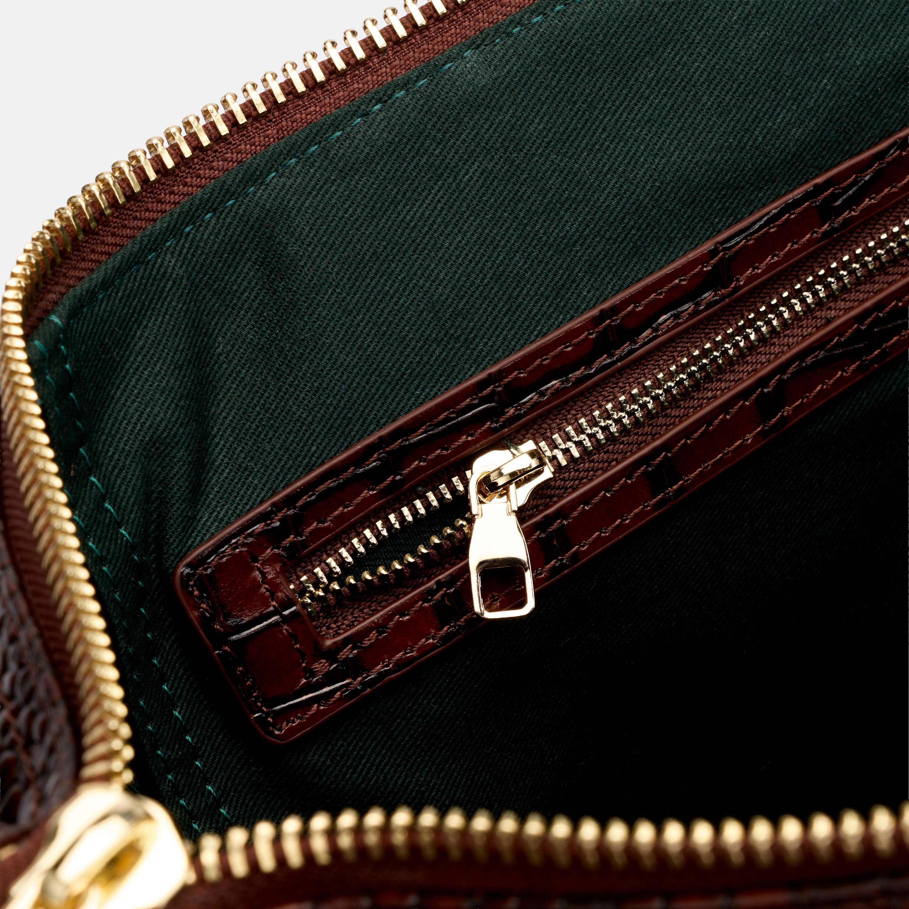 Marc Nolan Large Weekender Duffle Bag - Brown Crocskin - Image 5