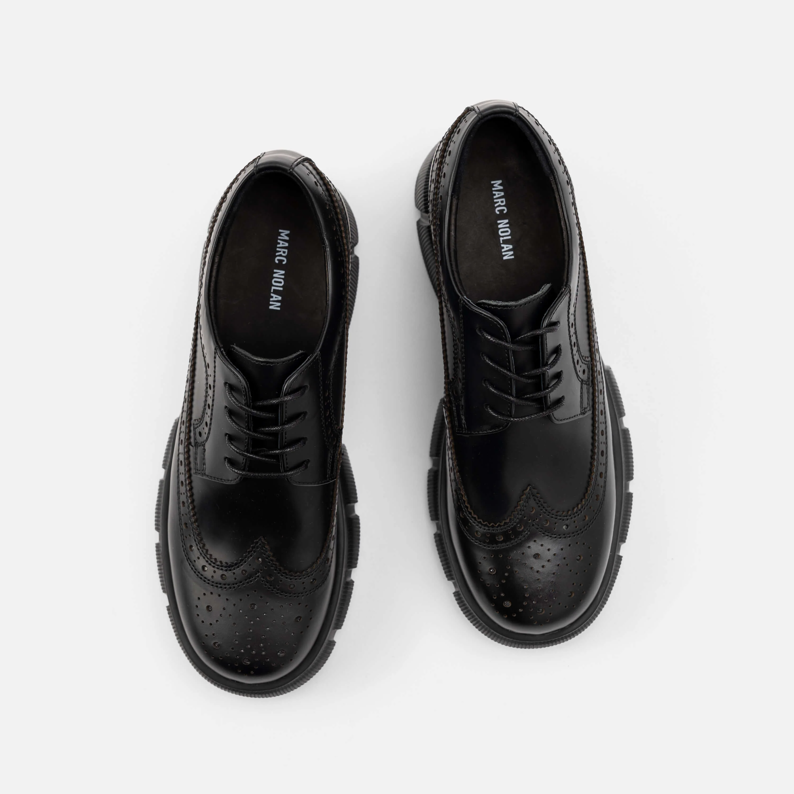 Ms. Alexander Black Leather Lug Wingtip Derby - Image 5