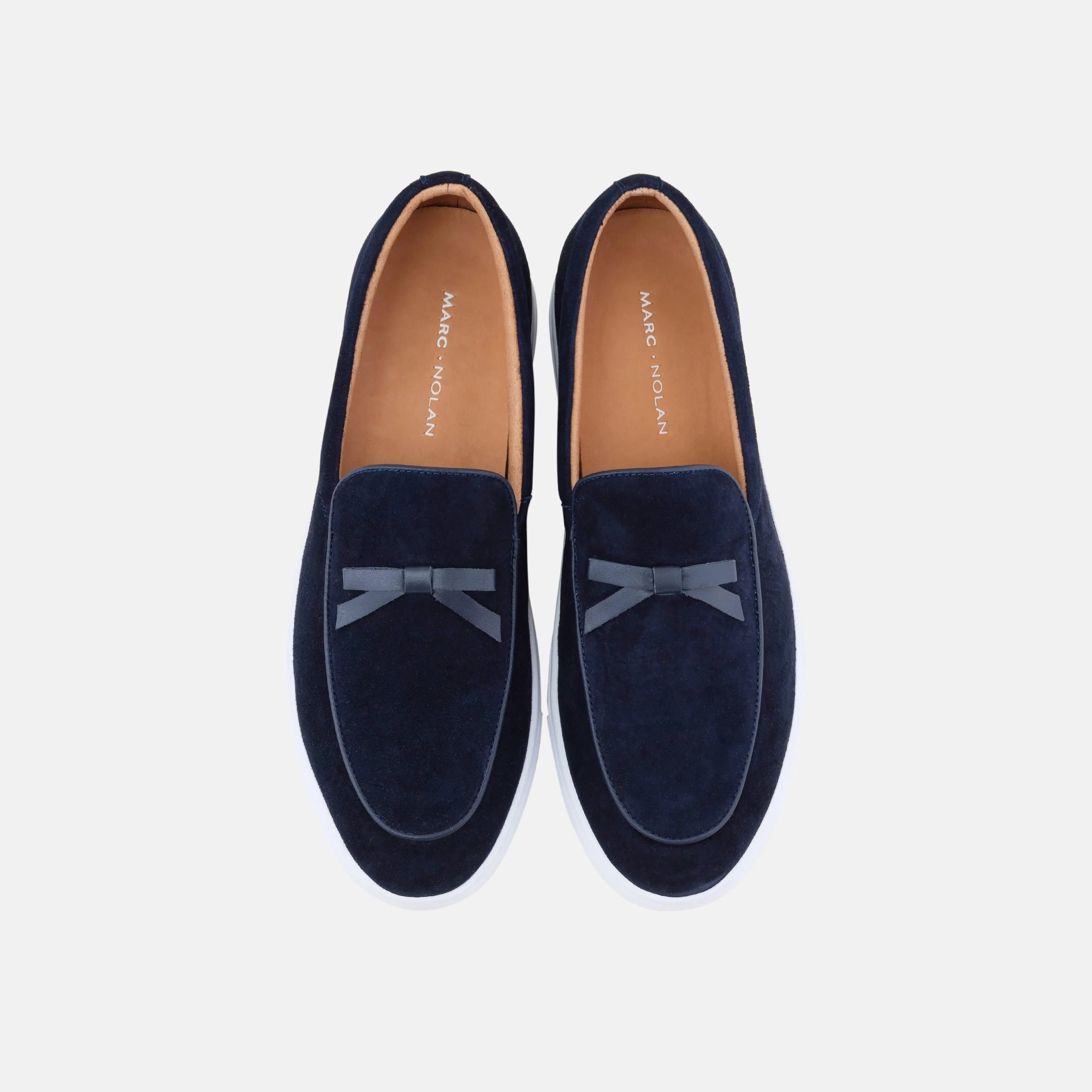 Odell Navy Suede Belgian Loafer Sneakers - Image 4