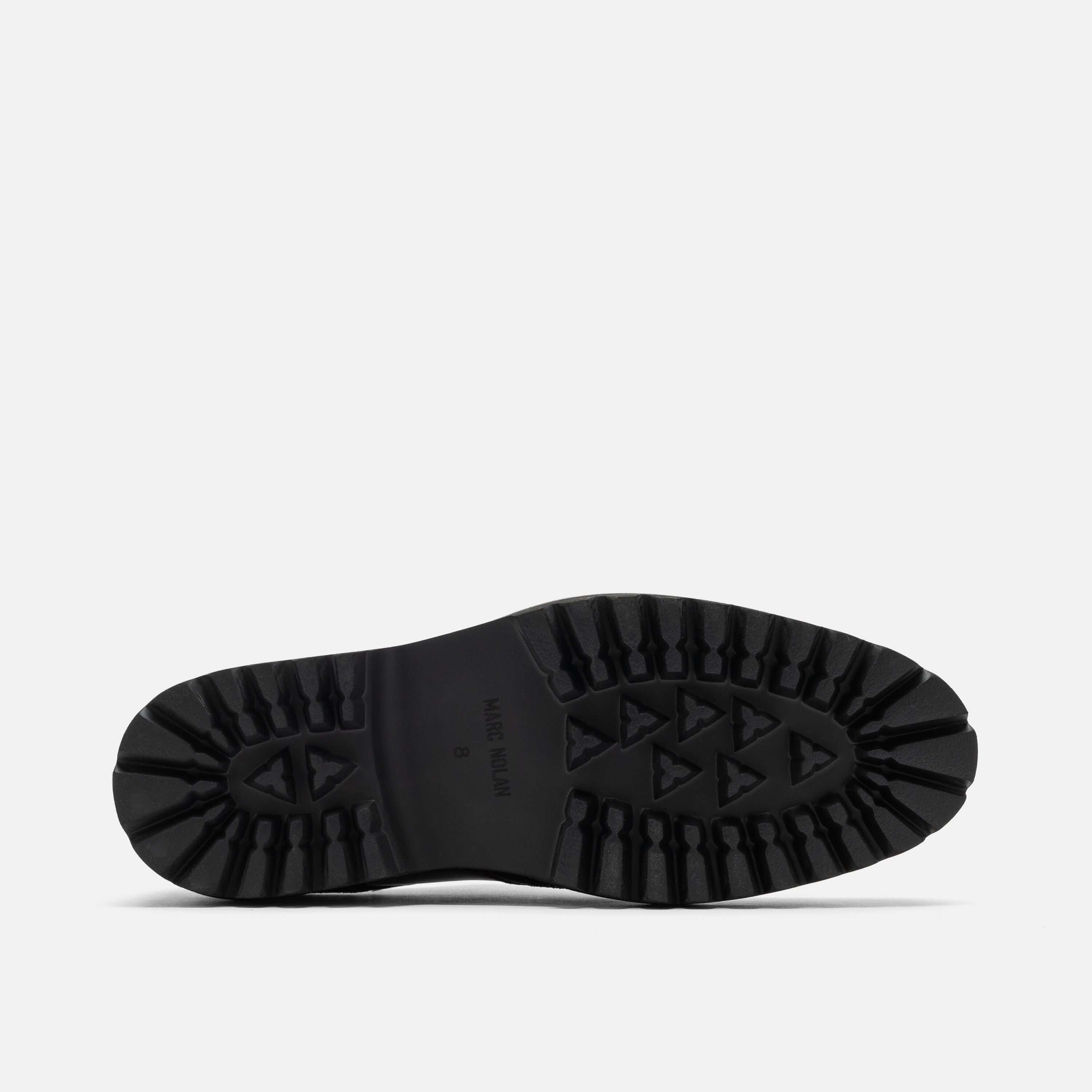 Ronan Chocolate Patent Leather Lug Wingtip Shoes - Image 6